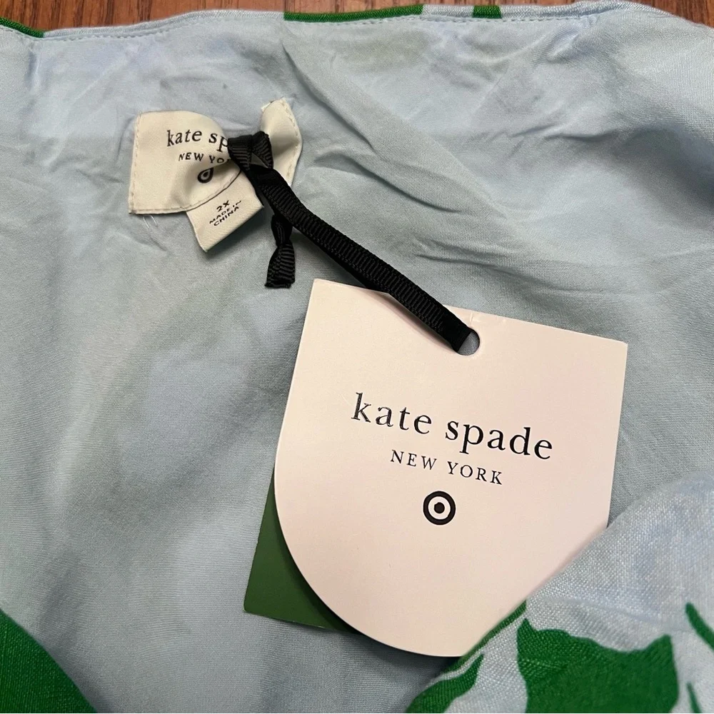 Kate Spade‎ x Target Rose Floral Linen Fit Flare Midi Skirt & Ruched Top Set 2X